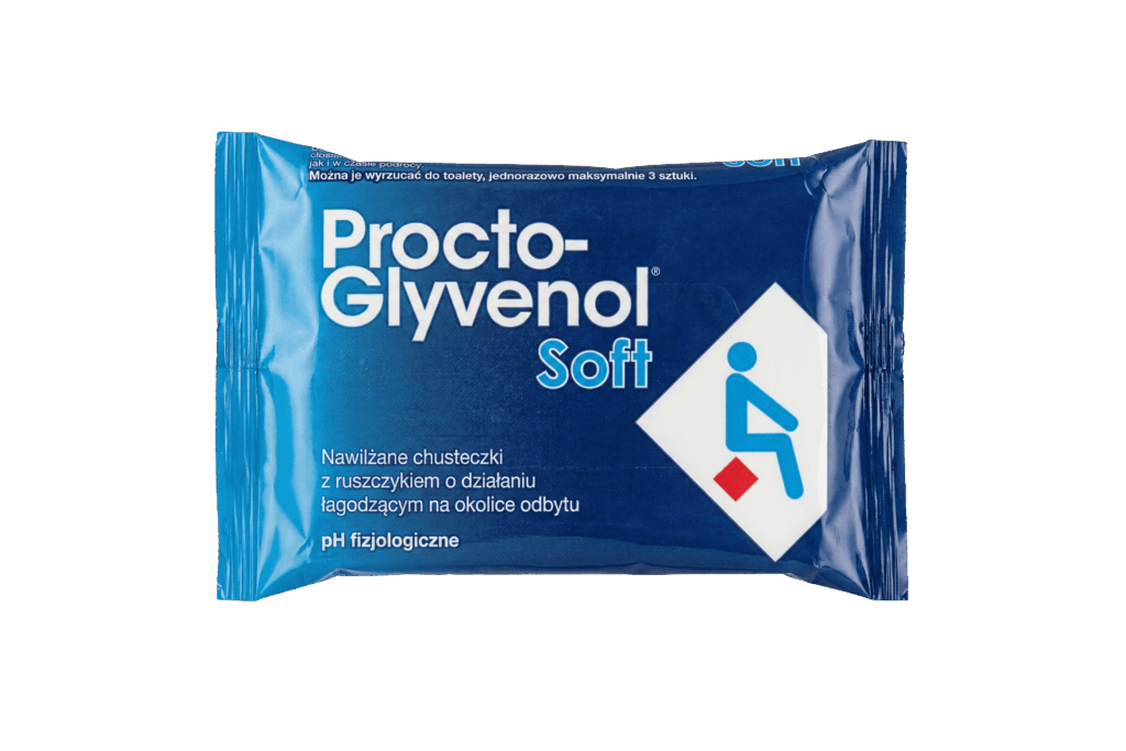 Nawilżane chusteczki z ruszczykiem Procto-Glyvenol® Soft